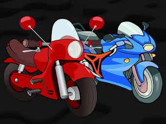 Cartoon motorbike jigsaw