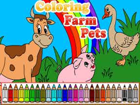 Coloring farm pets