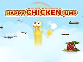 Happy chicken jump